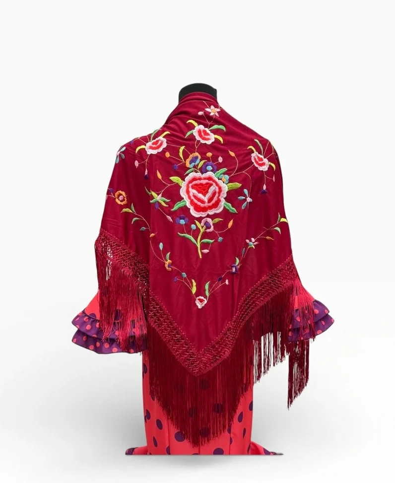 LBF Mantón de flamenca bordado a máquina