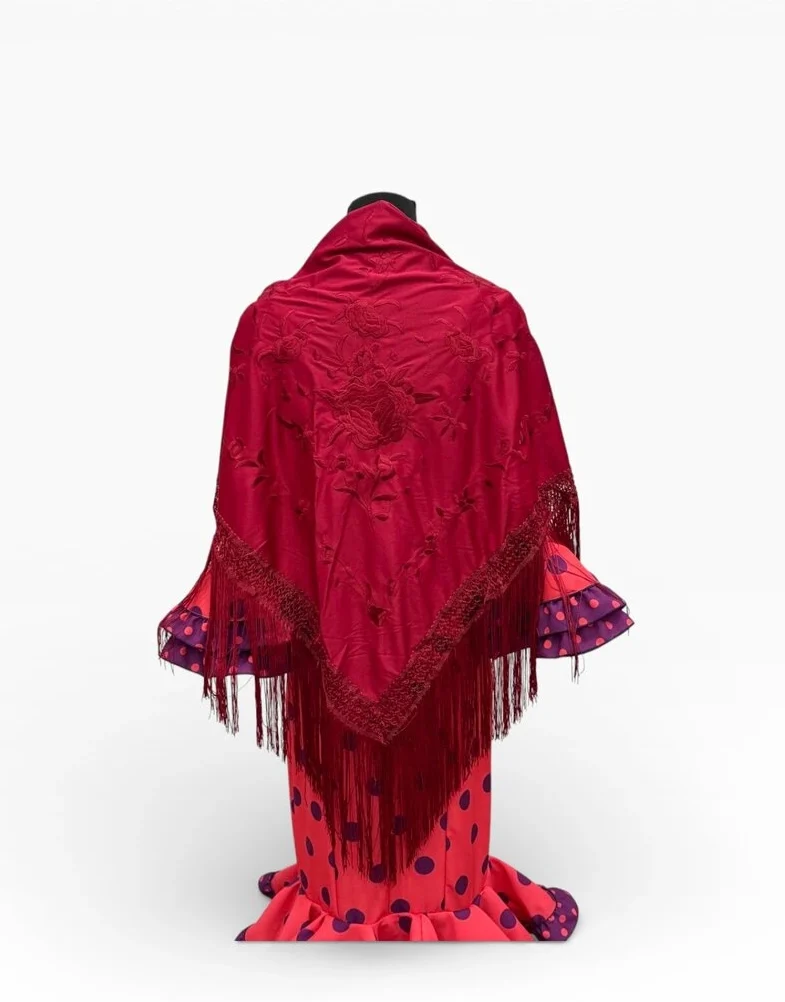 LBF Mantón de flamenca bordado a máquina
