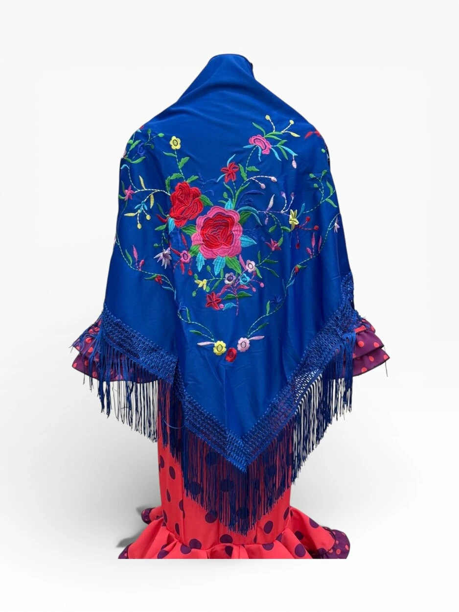 LBF Mantón de flamenca bordado a máquina