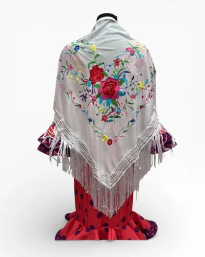 LBF Mantón de flamenca bordado a máquina