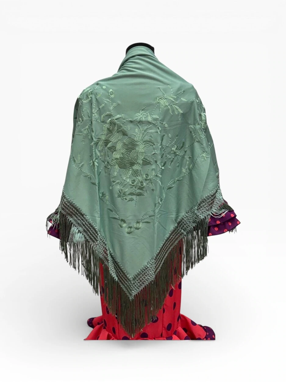 LBF Mantón de flamenca bordado a máquina