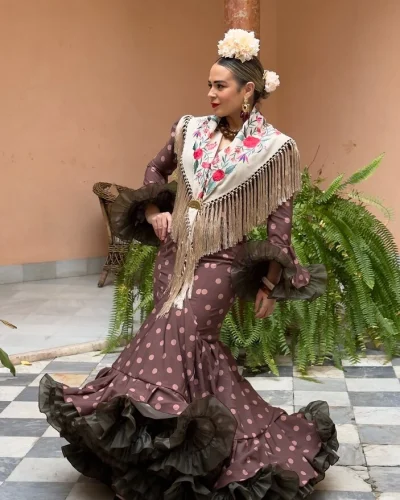 LBF Traje de flamenca Jacaranda. Tallas 34 a 60