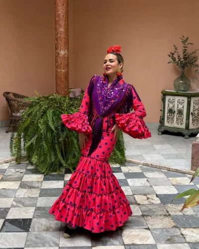 LBF Traje de flamenca Lupita lunar. Tallas 34 a 46 varios colores euro