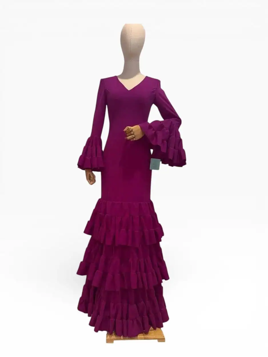 LBF Traje de flamenca tres volantes canastero. Talla XS A XXL - Imagen 2