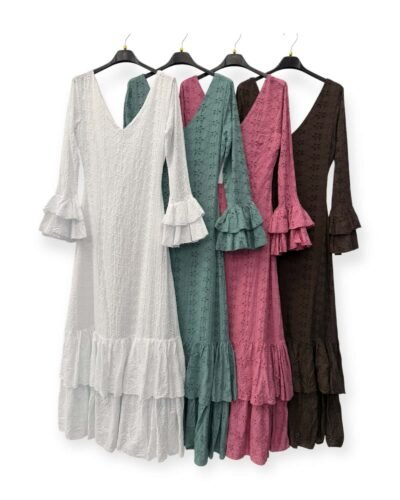 LBF Bata de flamenca nejas perforada. Talla XS A XXL