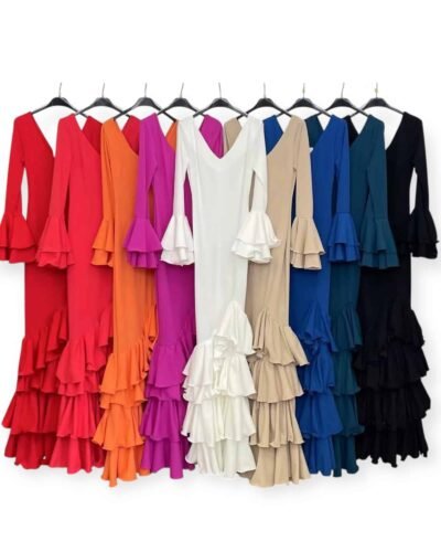 LBF Traje de flamenca Sevilla lycra. Talla XS A XXL