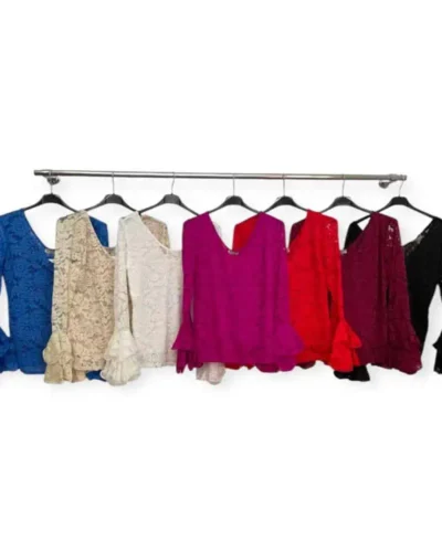 LBF Camisa flamenca blonda.  Talla XS A XXL varios colores