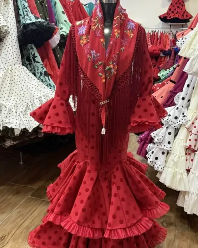 LBF Traje de flamenca Alexandra picos. Tallas 34 a 60