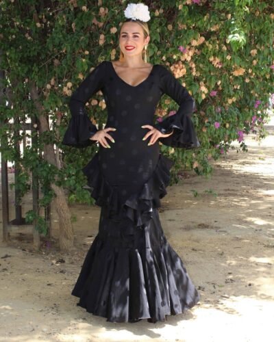 LBF Traje de flamenca Peonia Girasol.  Talla 36 a 60 Varios colores