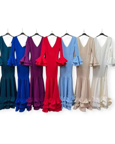 LBF Traje de flamenca lycra canastero. Talla XS A XXL