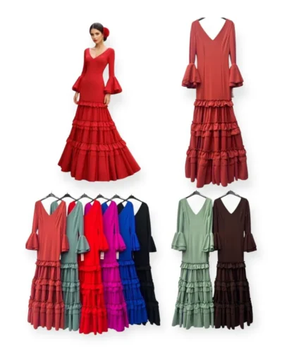 LBF Traje de Flamenca canastero lycra. Tallas XS A XLL