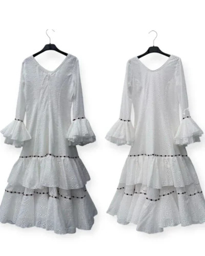 LBF Traje de flamenca  niña perforado. Talla 4- 12 madre e hija