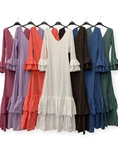 LBF Traje de Flamenca Bata perforada. Tallas XS A XLL