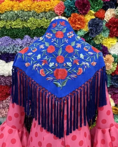 LBF Mantón de flamenca DISEÑO PROPIO tamaño pequeño. Varios colores