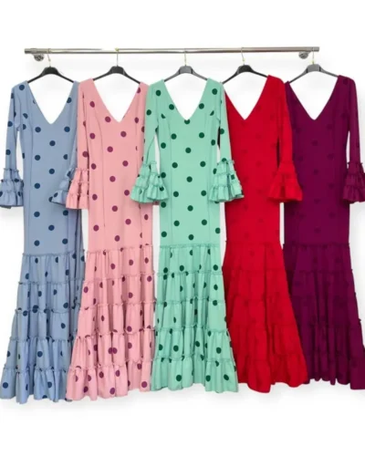 LBF Traje de Flamenca canastero cordoba lunar. Tallas XS A XXL