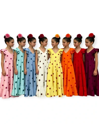 LBF Traje de flamenca  niña sevilla. Talla 4- 12 MADRE E HIJA