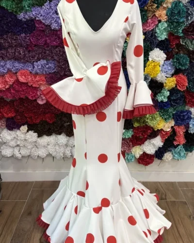 LBF Traje de flamenca Clavel lyca bioelastica. Tallas 36