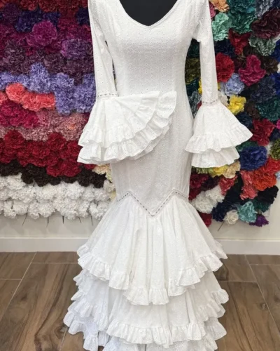 LBF Traje flamenca Calendula pasacintas. Talla 34 a 60