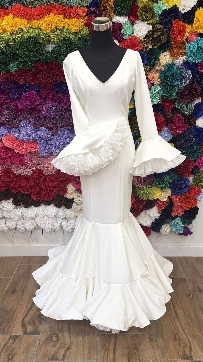 LBF Traje flamenca Carmen Lycra bioelastica. Talla 38