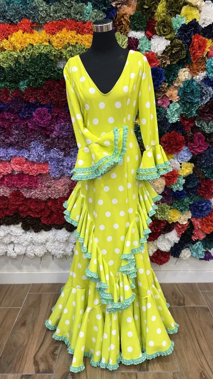 LBF Traje flamenca Cataleya lycra bioelastica. Talla 40