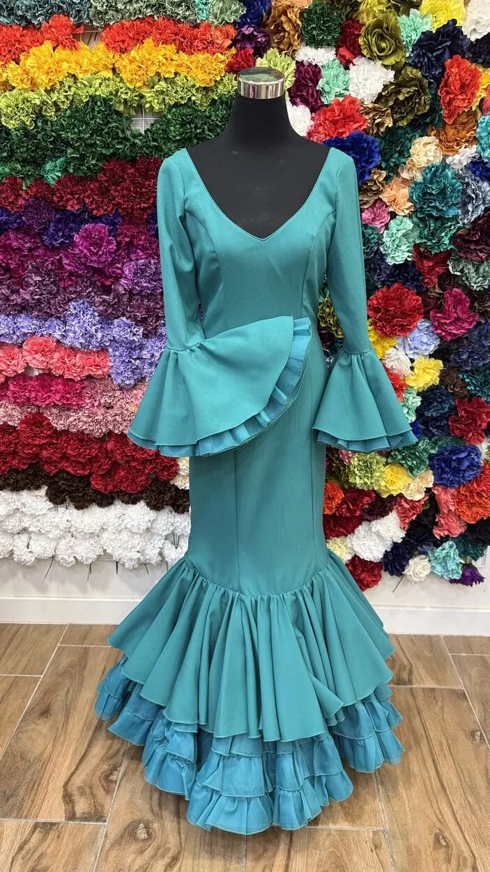 LBF Traje flamenca Clavel strech. Talla 36