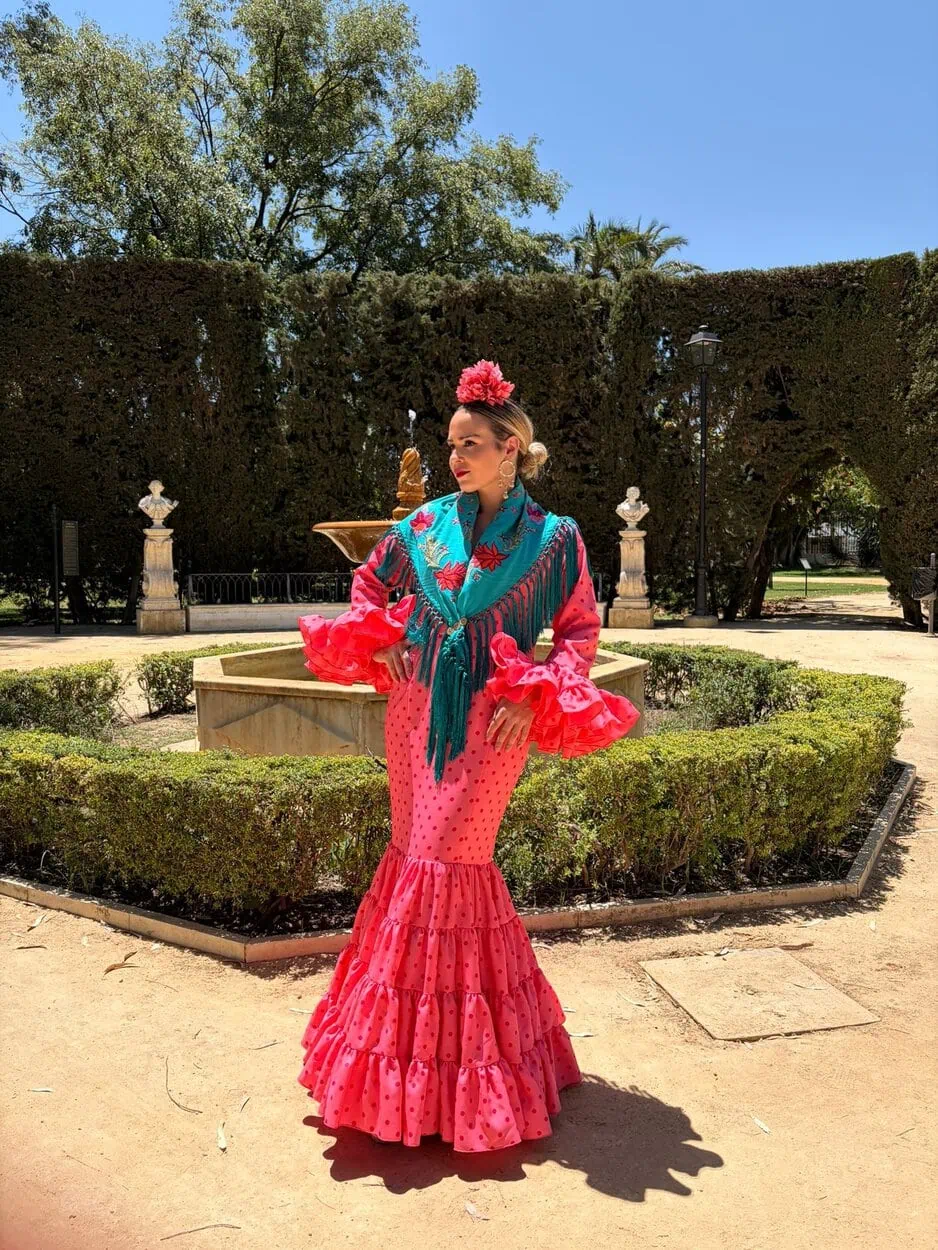 LBF Traje flamenca Eva strech. Talla 36 a 46