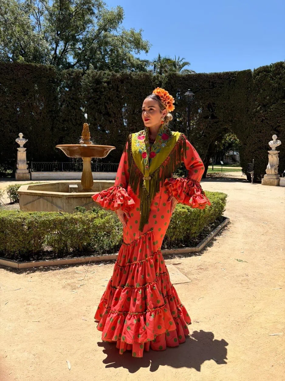 LBF Traje flamenca Irene strech. Talla 36 a 46