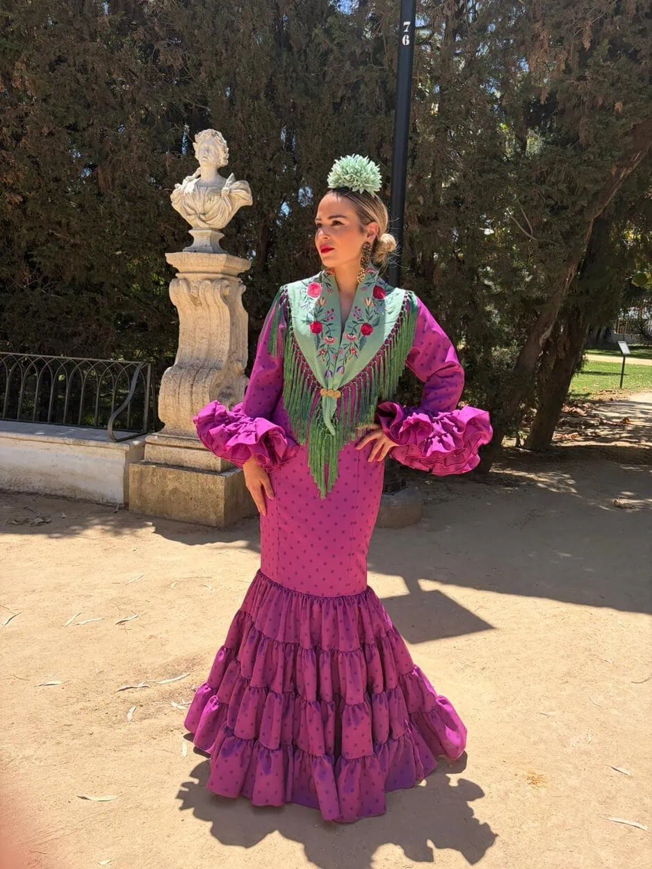 LBF Traje flamenca Eva strech. Talla 36 a 46 - Imagen 2