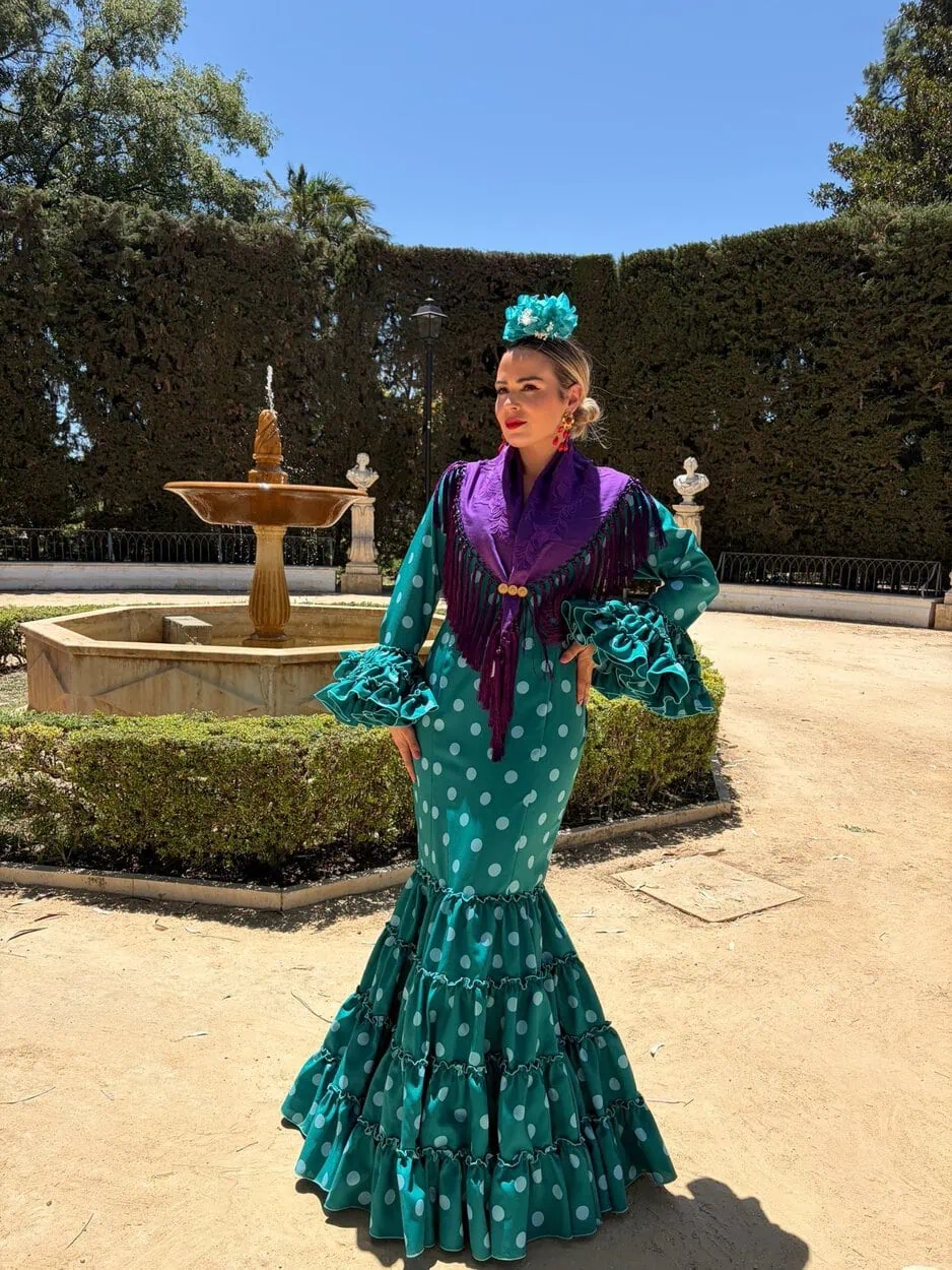 LBF Traje flamenca Eva strech. Talla 36 a 46