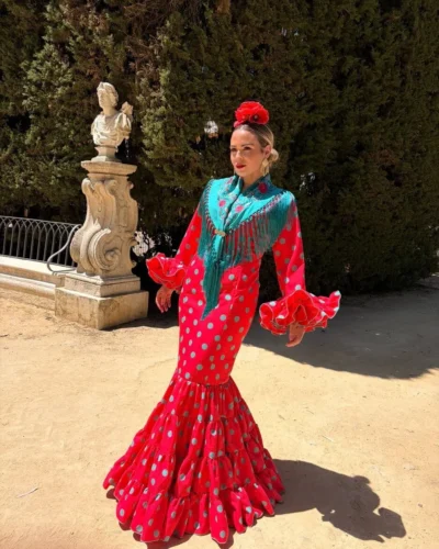 LBF Traje flamenca Eva strech. Talla 36 a 46