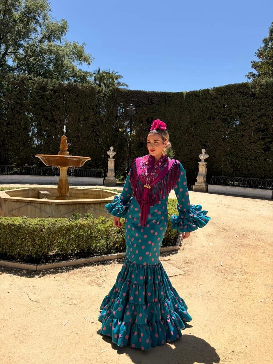 LBF Traje flamenca Eva strech. Talla 36 a 46