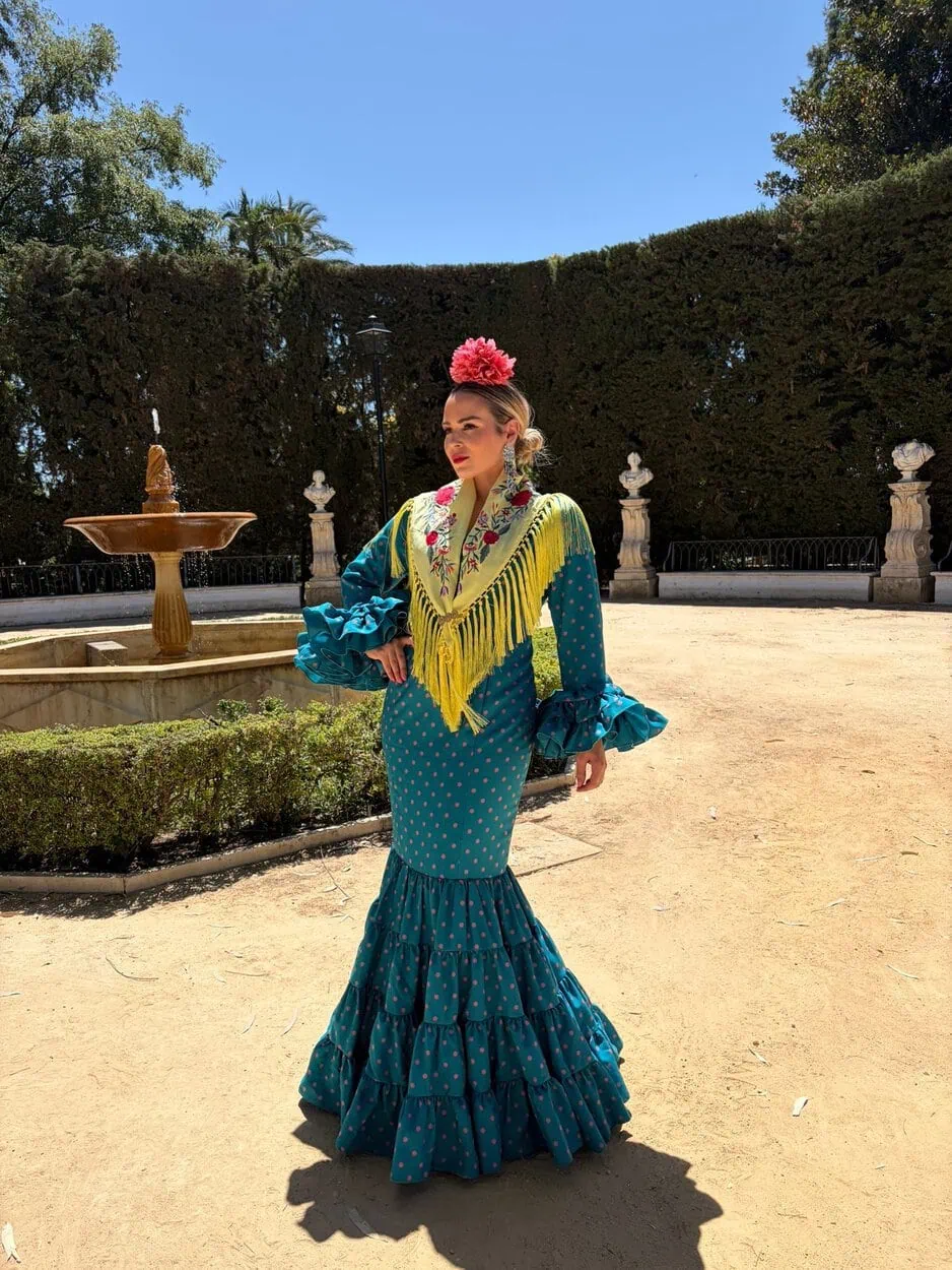 LBF Traje flamenca Eva strech. Talla 36 a 46