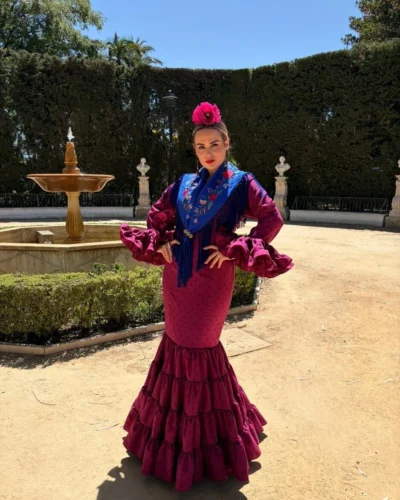 LBF Traje flamenca Eva strech. Talla 36 a 46