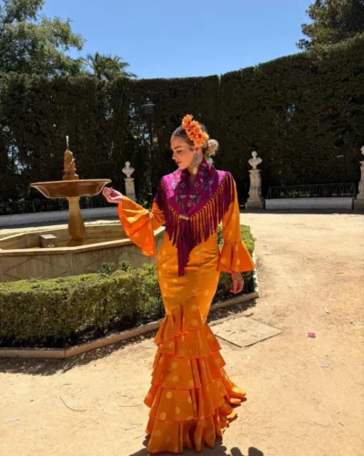 LBF Traje flamenca Sevilla especial Microsatén. Talla 36 a 46