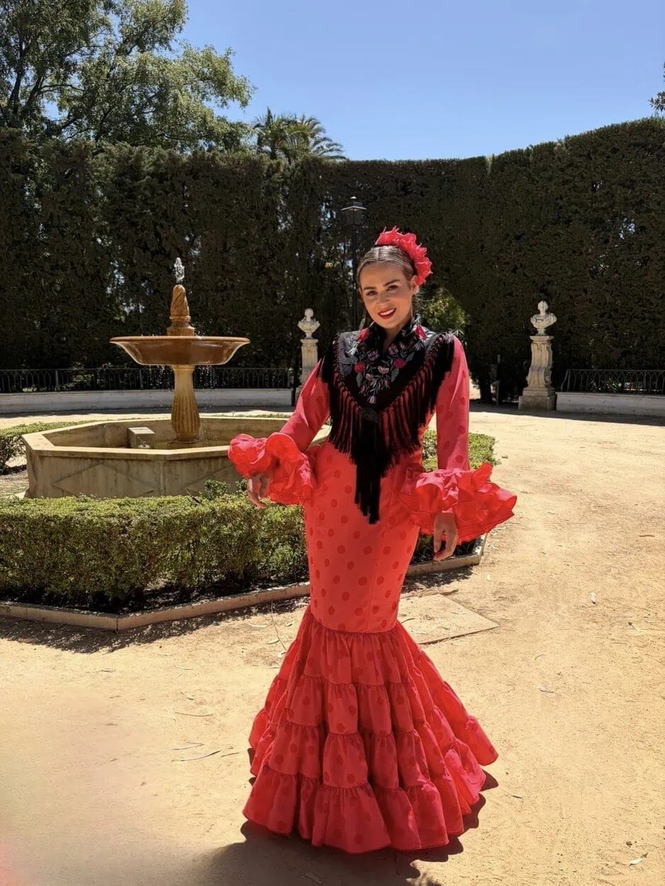 LBF Traje flamenca Eva strech. Talla 36 a 46