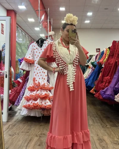 LBF Traje de flamenca bata. Talla XS A XXL