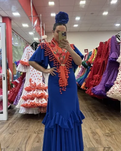 LBF Traje de flamenca bata picos. Talla XS A XXL