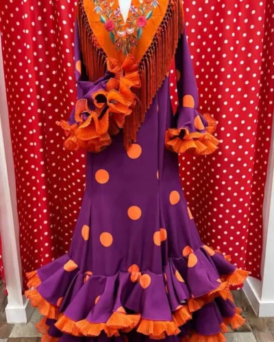LBF Traje flamenca Candela Lycra Bioelastica. Talla 52