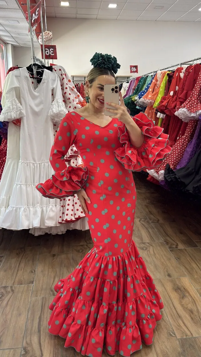 LBF Traje flamenca Eva strech. Talla 36 a 46 - Imagen 3