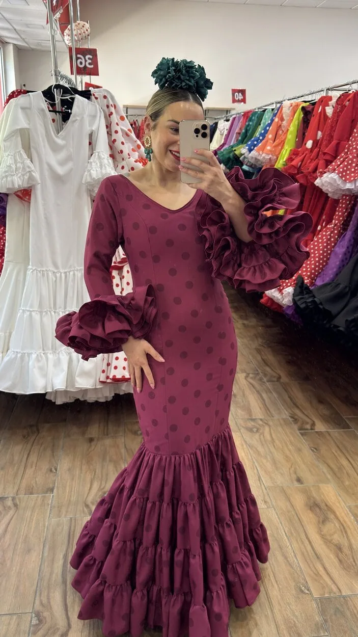LBF Traje flamenca Eva strech. Talla 36 a 46 - Imagen 3