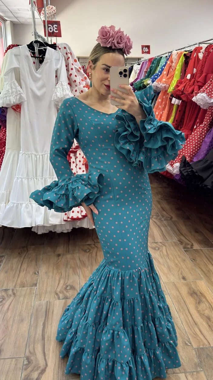 LBF Traje flamenca Eva strech. Talla 36 a 46 - Imagen 3