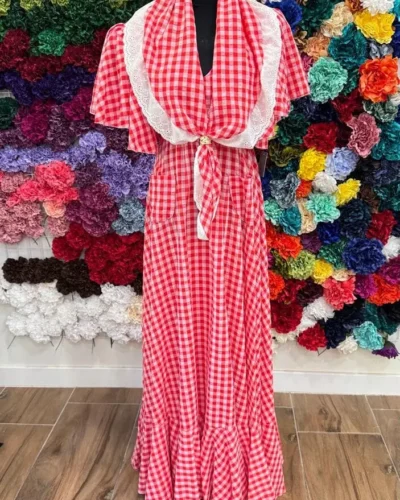 LBF Traje de flamenca bata vichy. Tallas S-M