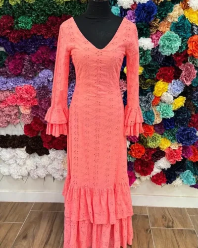 LBF Traje de flamenca bata vichy. Tallas S-M