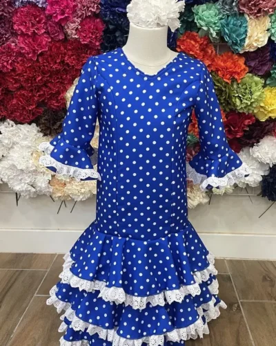 LBF Traje de flamenca Reme tira bordada niña. Talla 2