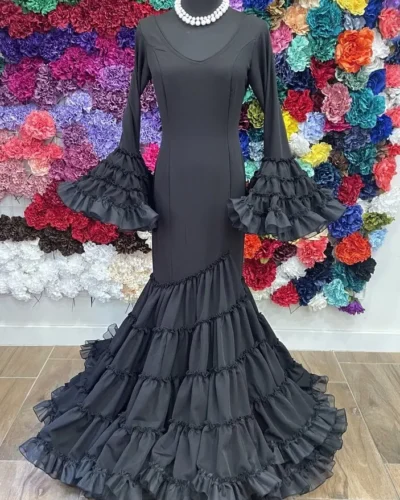 LBF Traje de flamenca Andrea Lycra Bioelastica. Talla 36
