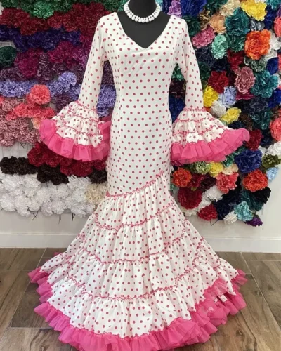 LBF Traje de flamenca Andrea Strech lunar. Talla 42