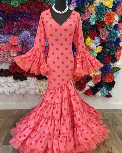 LBF Traje de flamenca Andrea Strech lunar. Talla 46
