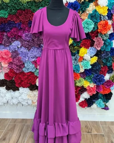 LBF Traje de flamenca bata Lycra. Tallas M-L