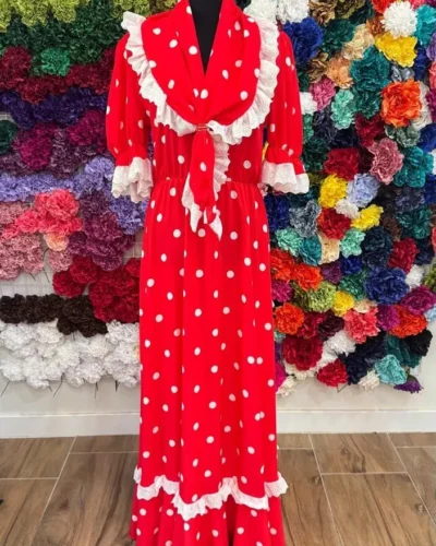 LBF Traje de flamenca bata gasa lunar. Tallas única