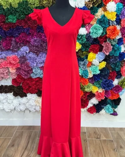 LBF Traje de flamenca bata Lycra. Tallas S